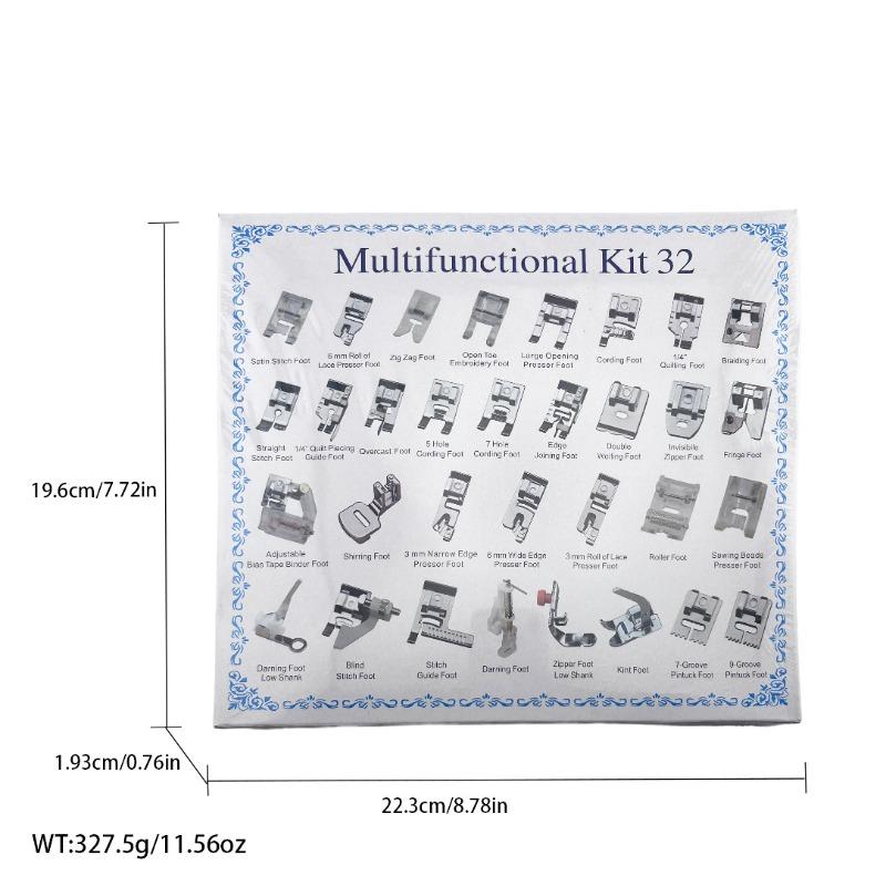

Набор из 32 прижимных лапок для швейной машины, комбинированный, для ручного шитья, аксессуары для шитья, расходные материалы для прижимных лапок швейной машины, оптом