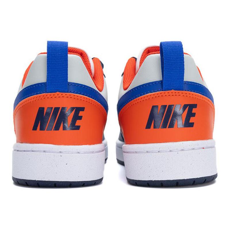 Nike Court Borough Breathable Low Top Kids' Skateboarding Shoes White Blue Sneakers DV5456-401