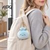 Cute Schoolbag Accessory Bun Plush Keychain Soft Macaron Color Bag Charm Stress Charm for Backpacks Relief Toy with Metal Ring And Keys Holiday