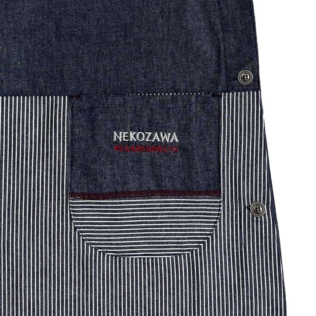 Kusguru Japan Side Button Dyed Denim Nekomaruke Navy Sizes Apron, Style, (Cat) 2510015, Blue, M-L