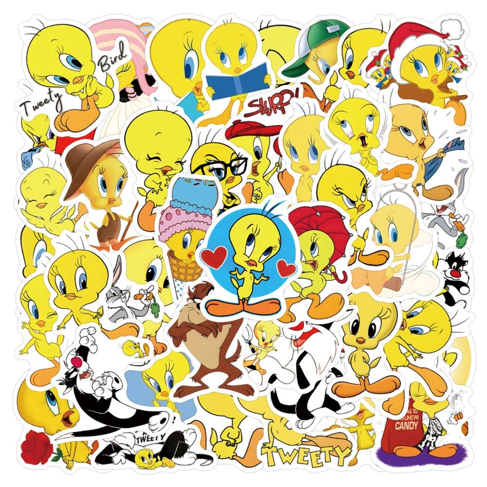 56Pcs Kawaii Tweety Bird Stickers Suitcase Water Cup Stationery Mobile Phone Car Laptop Refrigerator Decoration Diy Decals