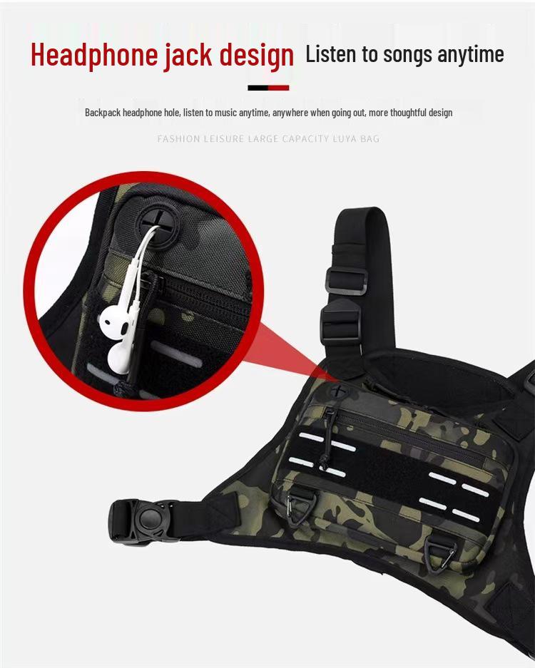 Pánská venkovní taktická vesta - Multifunkční náprsní taška pro trénink, běh a fitness