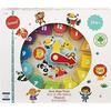 Wooden Puzzle - WDK - WDK Clock Puzzle - Rotating Hands - Diameter 23 Cm - Multicolored