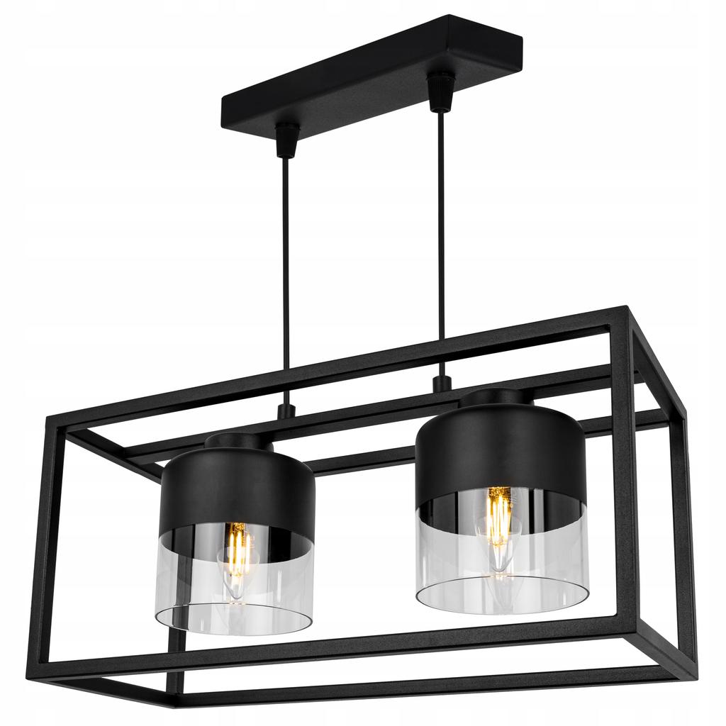 HANGING LAMP CAGE ELEGANT GLASS SHADE