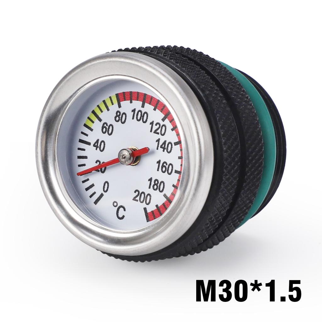 Motorcycle Fuel Tank Cap M30X1.5 With Oil Engine Temperature Gauge Meter Oil Filler Cap Motorbike For Kawasaki 650 KLR 1987-1998