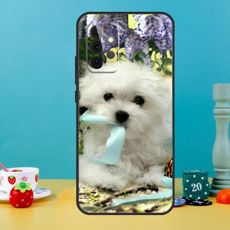 

Cartoon Maltese Dog Case For Samsung Galaxy A35 A26 A16 A05 A55 A15 A32 A12 A22 A52 A54 A34 A14 A56 A36 A13 A53 Samsung A05