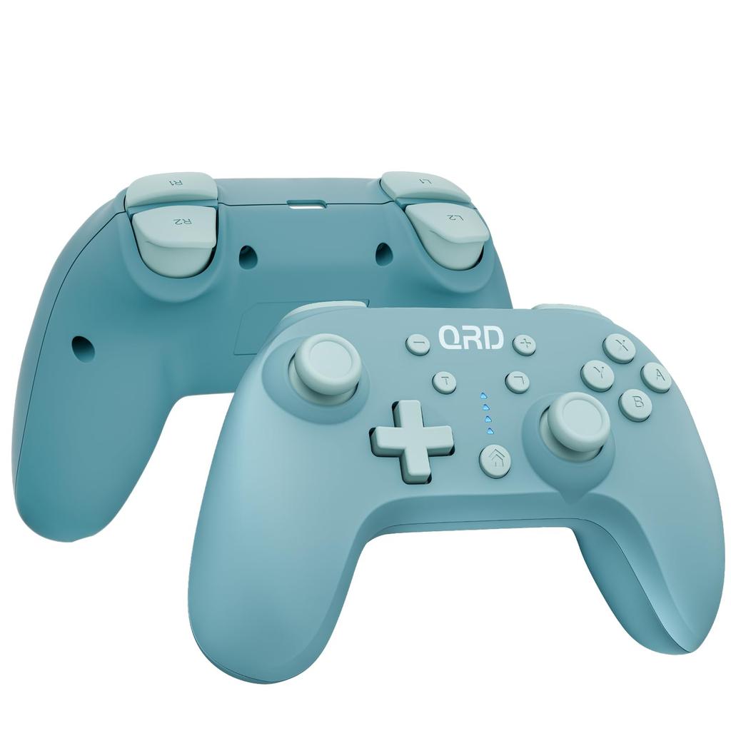 QRD Junior E5 Mini Compatible with Blue Gamepad, Pocket-sized Controller, Cute, Switch/PC/Android/IOS,