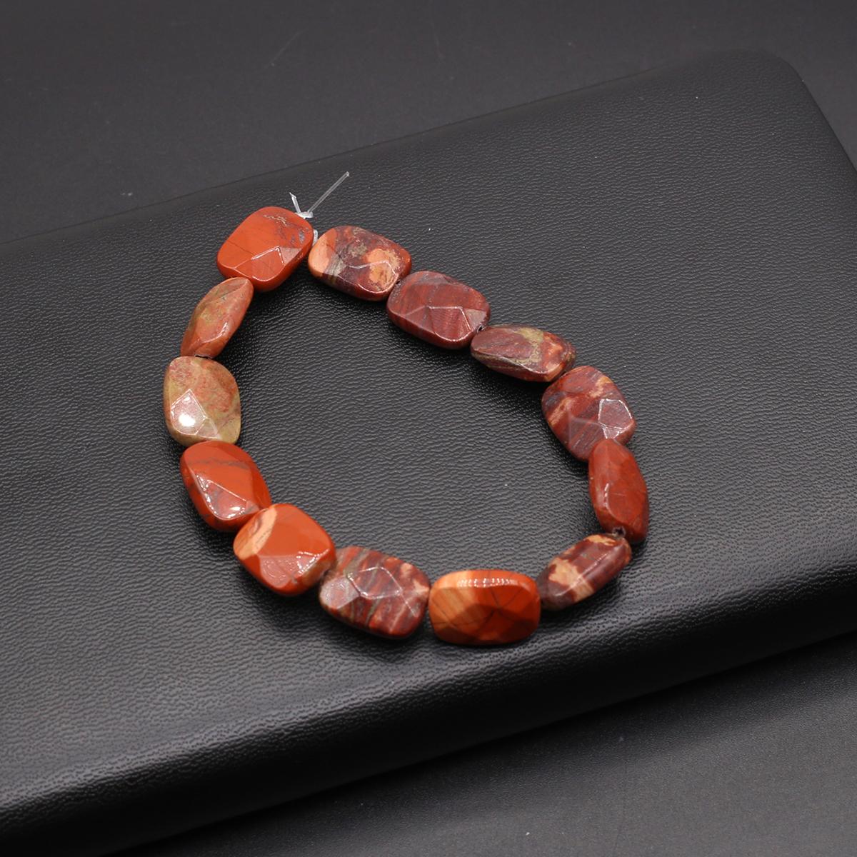 

Призматические бусины из натурального камня унакит/агат/содалит граненые бусины для изготовления ювелирных изделий DIY ожерелье браслет серьги аксессуар Red Stone/16x12mm