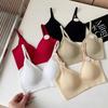 Traceless Hyaluronic Acid Fixed Cup Women's Thin Shoulder Straps Beautiful Back Gathering Lifting Double Breast Vest Type Bra