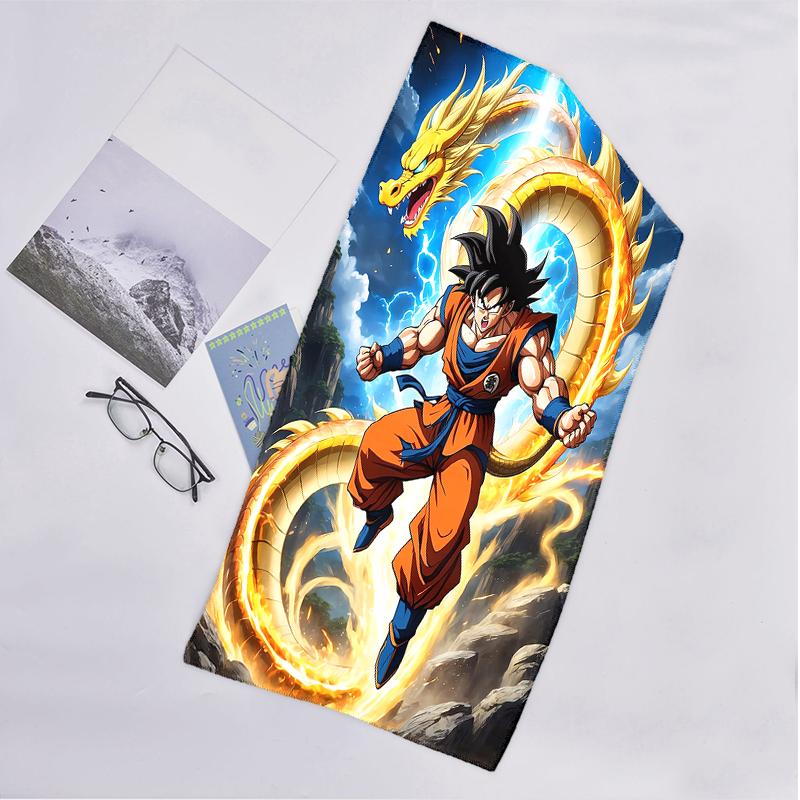 Goku Fashion Beach Towel: Ideal for Summer Adventures Soft, Absorbent and Quick Drying Suitable for Swimming and Bathing