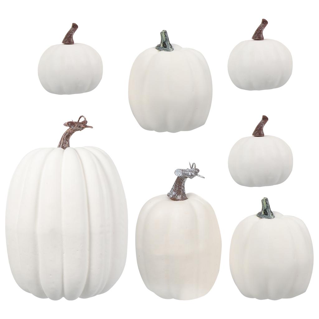 7 PCS Pumpkin Model Ornaments Halloween Decoration Supplies Photo Props Party Decorative Garland