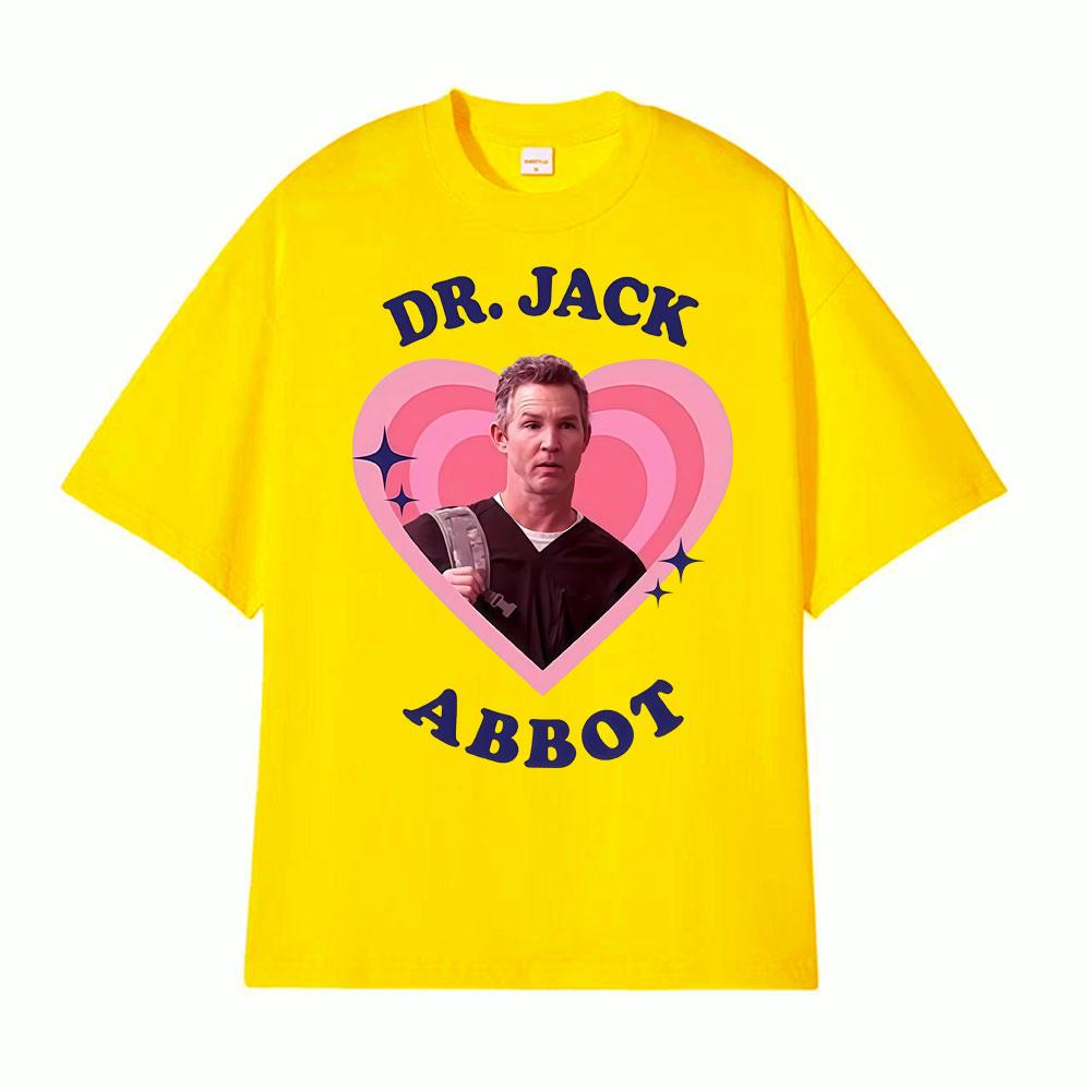 Funny Dr Jack Abbot Retro Pop Art Heart Printed T Shirts Men Women Fashion Hip Hop Oversized T Shirt Loose 100 Cotton Tshirts