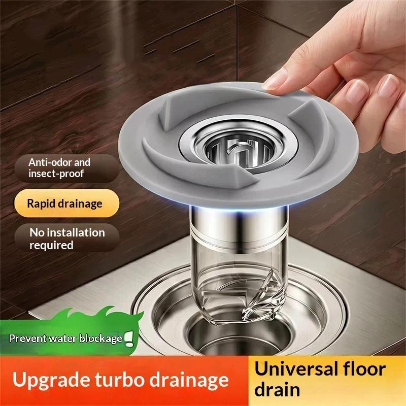 Magnetic Self Closing Drain Valve Vortex Core Insect Smell Proof for Household Bathroom Floor Drain