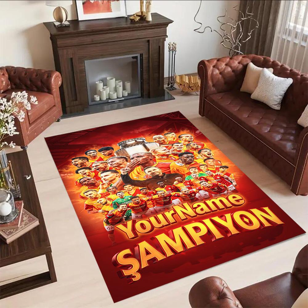 Galatasaray 397 Customized Name Carpet Perfect for Game Room Entryway Decorate Room Kitchen Antislip Carpet Anime Office Decor