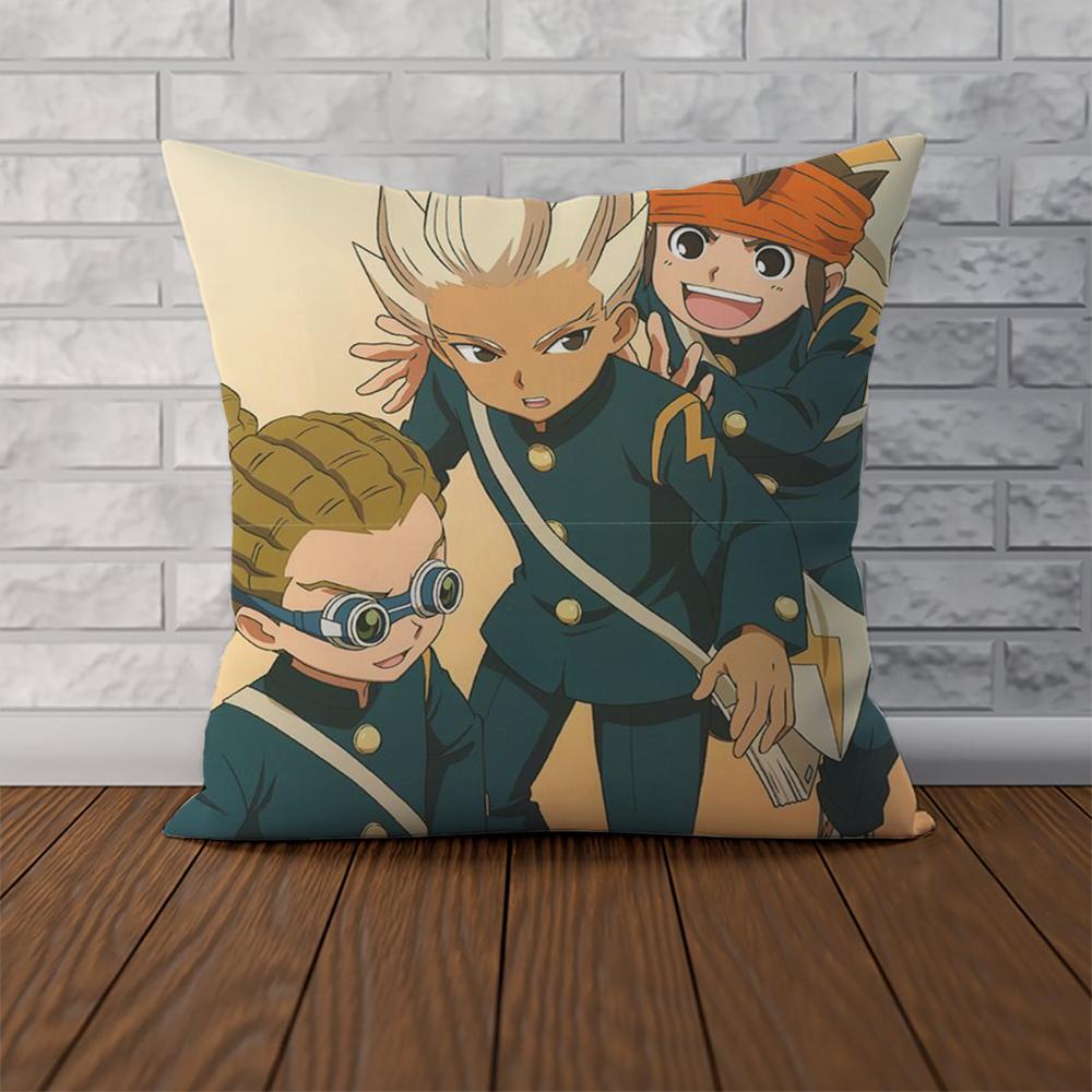 Anime Inazuma Eleven Pillow Case For Car Sofa Decorative Home Doublesided Print Plush Square Throw Pillow Cushion Cover
