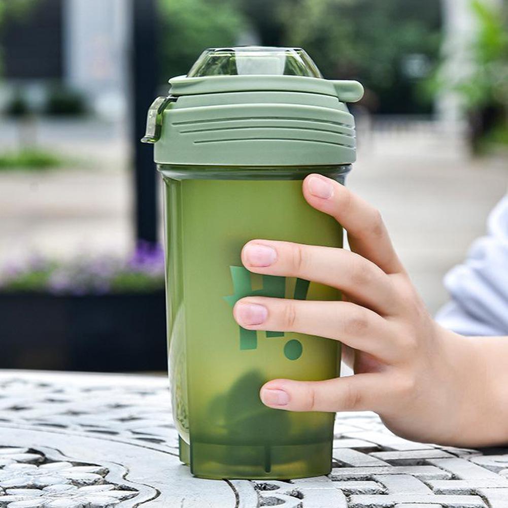 500ML Shaker Bottle for Protein Shakes and Pre Workout, Lightweight Shakes Cup Portable Plastic Protein Powder Shaker Bottle