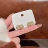 Trendy Gold Color Zircon Small Earrings For Woman Fashion Korean Minimalist Party Sexy Unusual Party Crystal Zircon