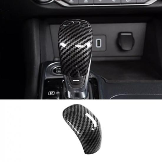 Carbon fiber look Car Gear Shift Knob Cover Trim For Nissan Sentra -2024