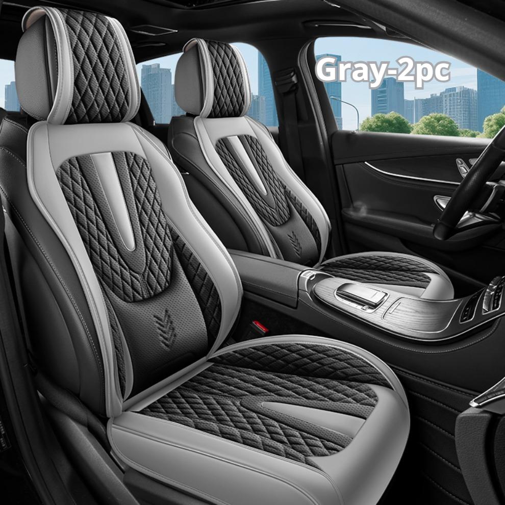 

2pc Fixed Lumbar Support Car Seat Cushion, 7-Color Options, Comfortable & Durable, All-Season Car Seat Cover, Universal Fit Artificial Leather&Four Seasons серый