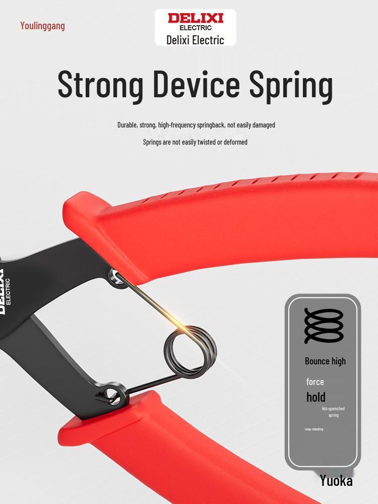 Delixi Dual-purpose Circlip Pliers: Multifunctional Internal & External Spring Retaining Ring Removal and Expansion Tool