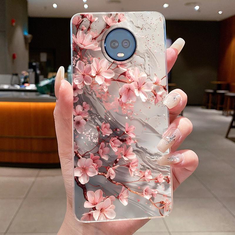 For Motorola Moto G6 Plus Case Clear Luxury Fashion Butterfly Flowers Soft Silicone Phone Cover for Motorola G6 Plus G6+ Casing