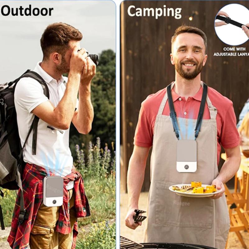 Portable Waist Fan Hanging Neck Fan Mini USB Rechargeable Portable Waist Clip Fan for Outdoor Sports Working Travel Small Fan