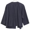 LE PHIL 534-9150500 Navy linen pinstripe collarless jacket Jacket 1 NavyUsed