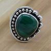 Green Malachite  925 Sterling Silver Women Ring, Natural Green Malachite Oxidized Ring Jewelry