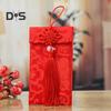 Roter Umschlag aus Kunstseide, chinesische Hochzeit, rote Tasche, Glücksgeld, Hongbao-Karte, Geldumschlag mit chinesischem Knoten für Neujahr, Frühlingsfest, Hochzeit
