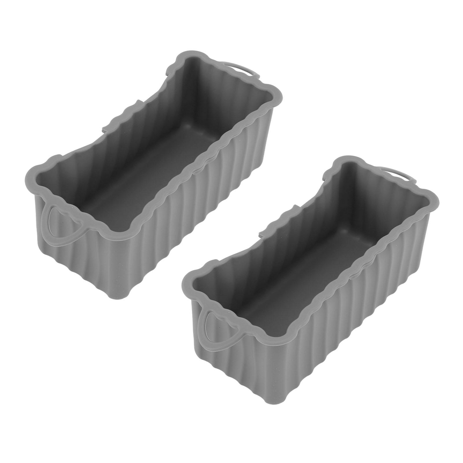 

2PCS Silicone Grease Drip Pan for Blackstone Griddle Reusable Rectangular Grease Catcher Cup Liner for Camping Barbeque серый