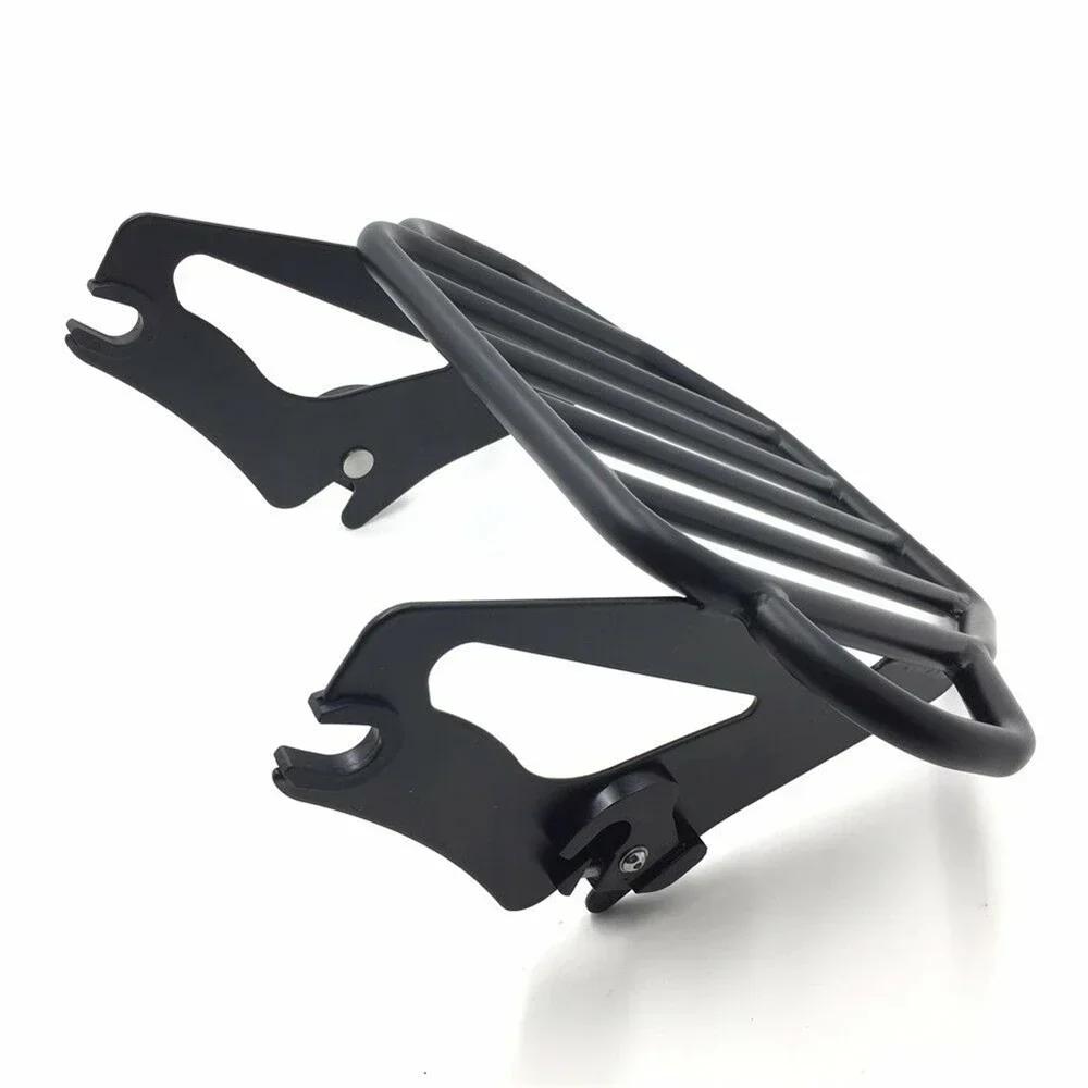 Motorcycle King Abnehmbarer Gepäckträger für 2009-2017 Harley Davidson Road King/Street Glide Mattschwarz Glänzend