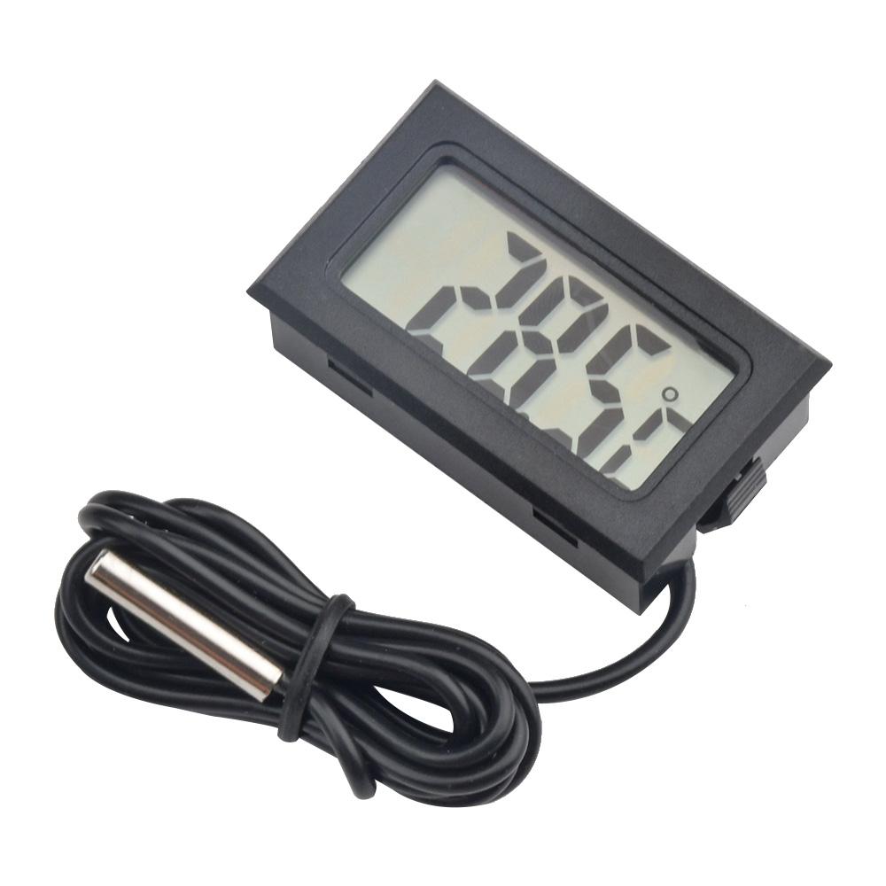 FY-10 Miniature LCD Digital Thermometer Embedded Temperature Sensor Temperature Detector With One Meter Power Cord