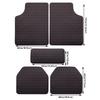 5PCS Universal PU Leather Car Floor Mats Front Rear Full Set Car Carpet Waterproof Auto Foot Pad Car Accessories Interior