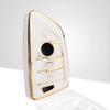 Car Remote Key Case Holder Gold Frame Design Auto Car Keys Shell TPU 4 Button Keychain for BMW A Series B Series Accessories