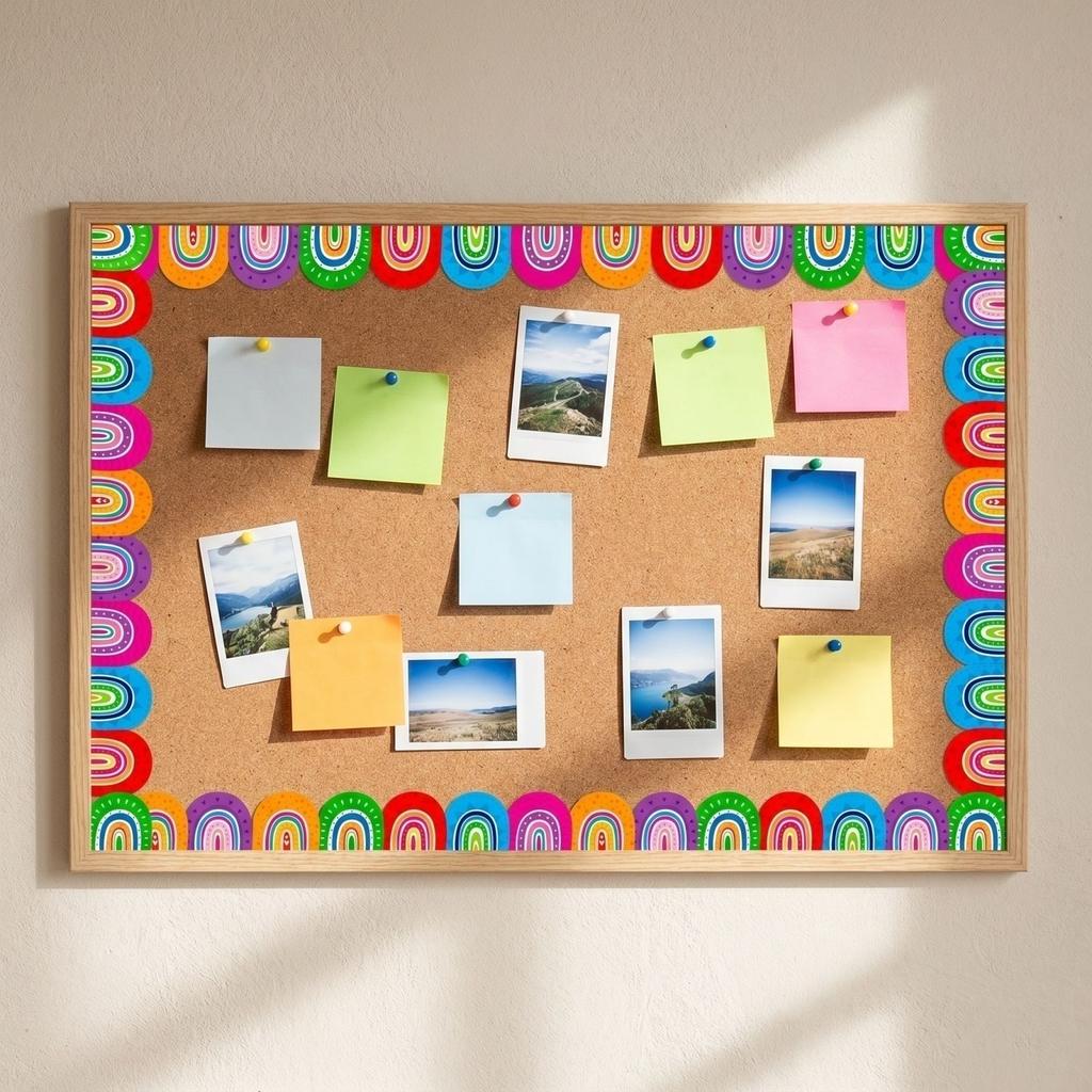 Roll Chalkboard Sticker with Pencil Design for Home Decoration Border Trim Projects Self-Adhesive