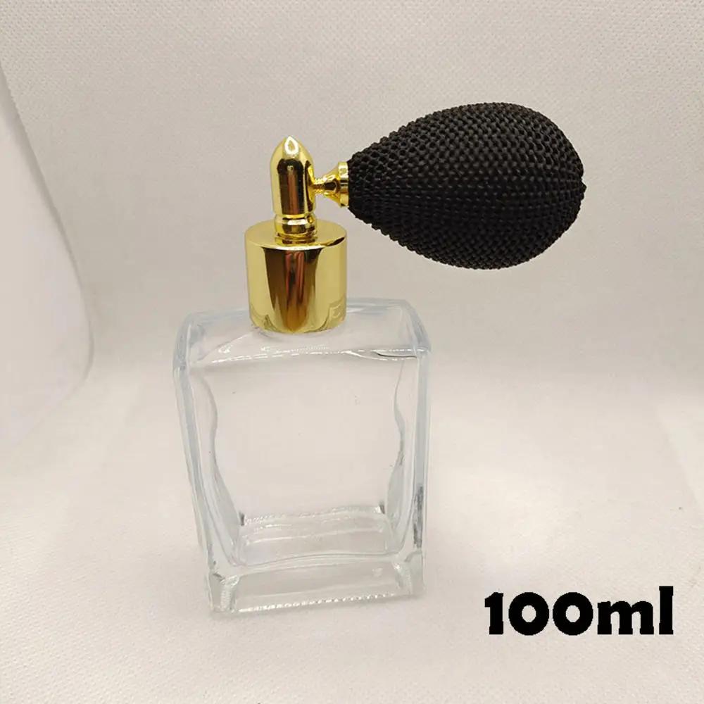100ml Przenośna Vintage Kryształowa Szklana Butelka na Perfumy z Atomizerem typu Airbag Pusty Pojemnik Kosmetyczny Mini Wielokrotnego Użycia Butelki Spray