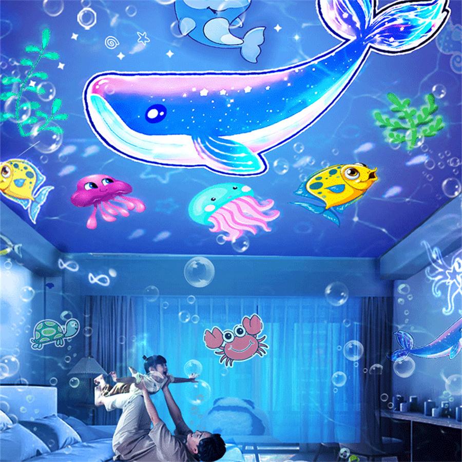 Dreamy Starry Sky Projection Lamp Birthday and Holiday Gift for Children Romantic Bluetooth Music Box Rotating HD Night Light Projection Light