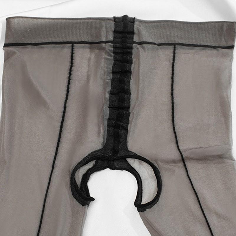 

Sheer To Toe Sexy Invisible Pantyhose Back Seam T Crotch Stretchy Silk Underwear Women Transparent Lingerie Cuban Heel Tights One Size