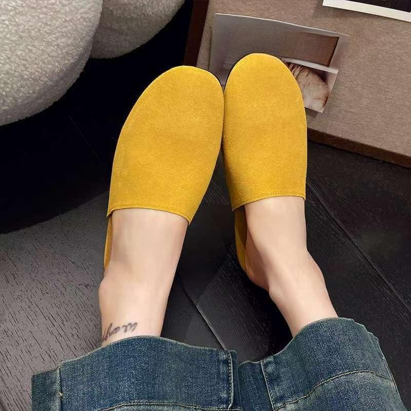 Noul Stil de Pantofi de Damă Burken cu Vârf Tip Slipper și Exterior Moale, Prezentând un Slipper pentru un Singur Picior