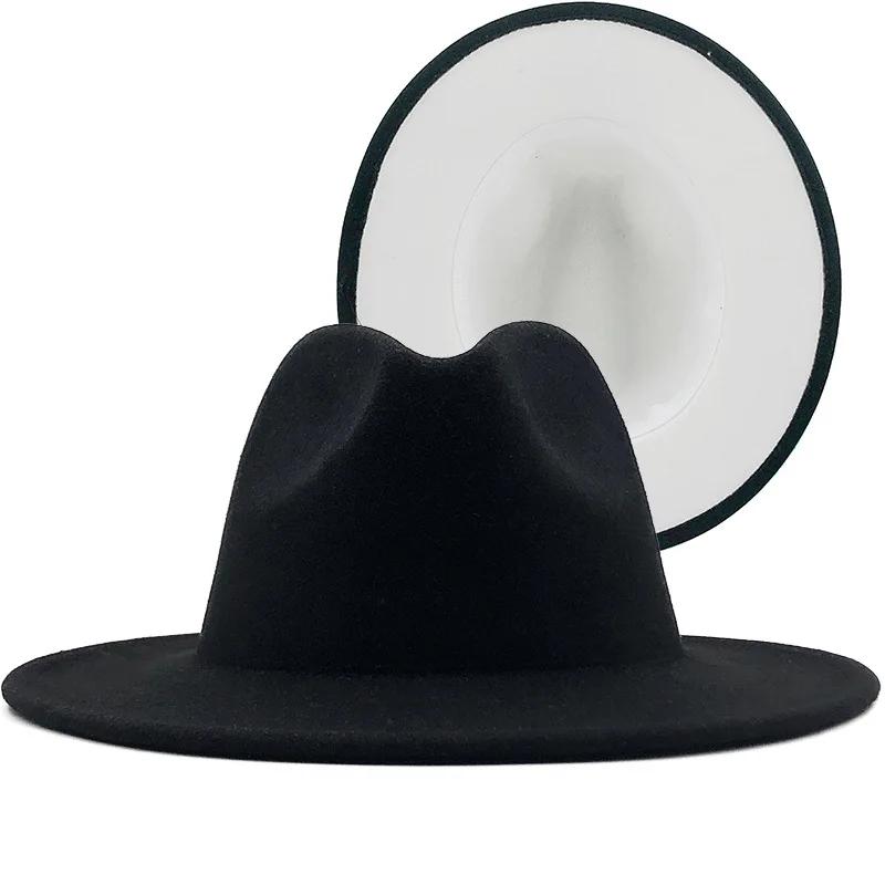 2025 Wool Felt Fedora Hat Wide Brim Jazz Party Hat for Women Men Autumn Winter Fashion