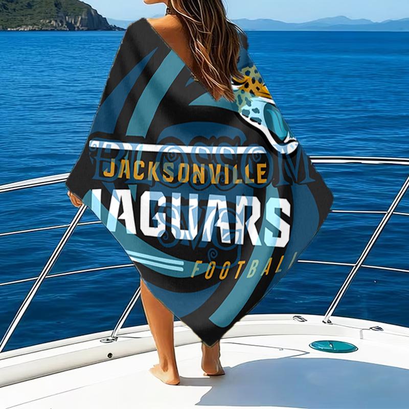 Beach Towel with Jacksonville Jaguars Logo Pattern - Soft,absorbent,machine Washable Lightweight&Modern,swimming,Travel Essentials