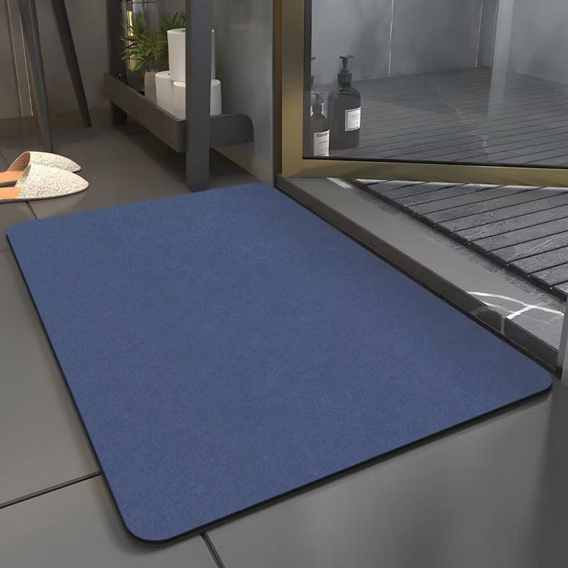 Solid Color Bathroom Floor Mats Bathroom Water Absorption Quick-drying Dirt-resistant Anti-slip Diatom Mud Soft Pad Foot Pedal Mat