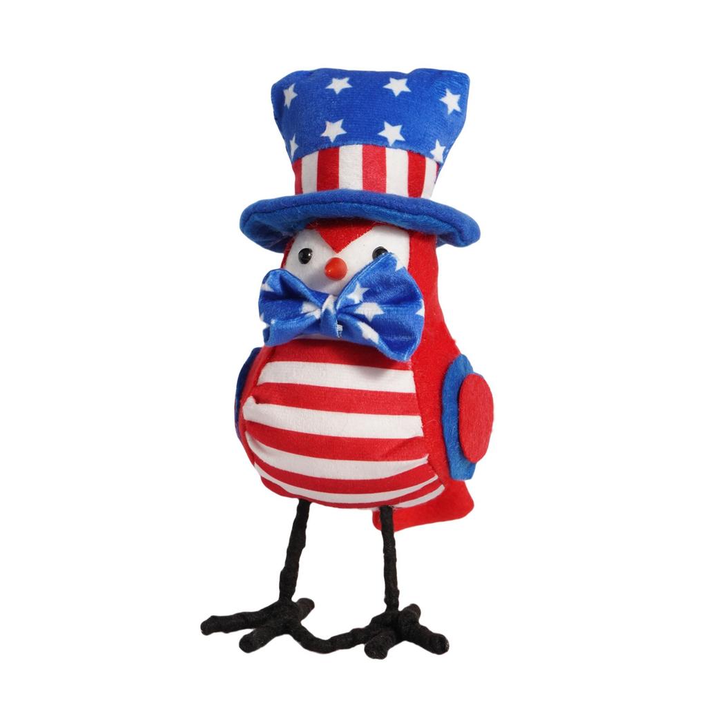 Independence Day Flag, Faceless Doll, Standing Posture, Retractable, Independence Day Dwarf Figurine Decoration