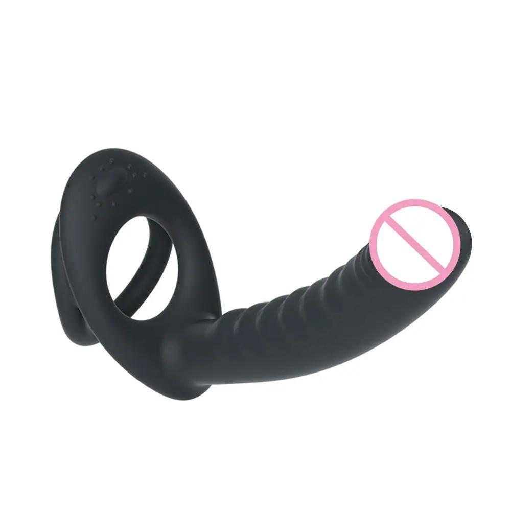 Double Penetration Strap On Anal Vibrator for Couples Dildo Vibrator Anus Plug G Spot Clitoral Vagina Vibrator Intimate Adult Sex Toys Masturbator