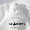 Unisex 500g Heavyweight Pure Cotton Gray-Green Short-Sleeve T-Shirt