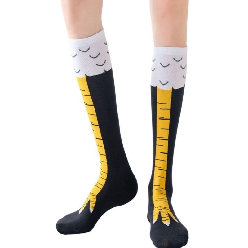 Funny Chicken Paw Stocking Over-knee Pressure Thin Leg Long Stockings Women Middle Socks Girls Socks