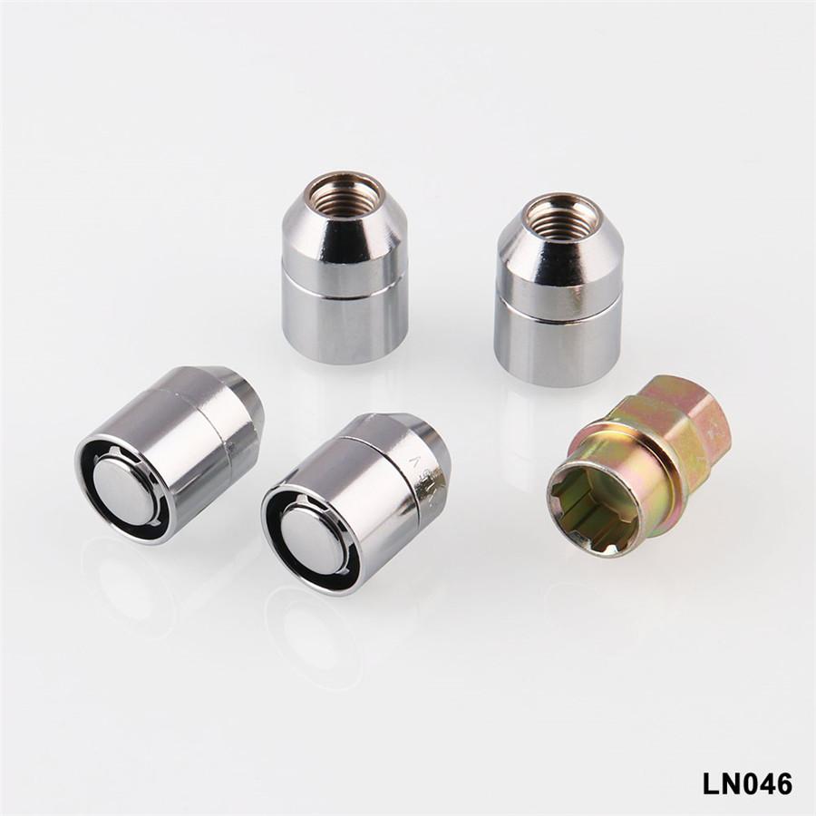 M12x1.5 Alloy Steel Anti Theft Security Lock Nut Wheel Lug Nut 1X Key+4X Locks