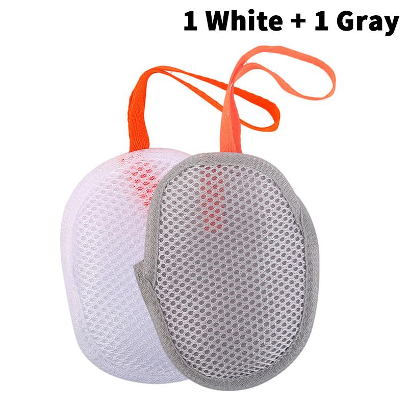 Bath Cleansing Foaming Net Double-Sided Soap Bag Body Exfoliating Scrubber Sponges Bathroom Mesh Soap Pocket