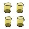 Sports Mesh Storage Organiser Pack of 4 Piece Drawstring Bag Holds 50 Golf Balls Lightweight Polyester Net Bag
