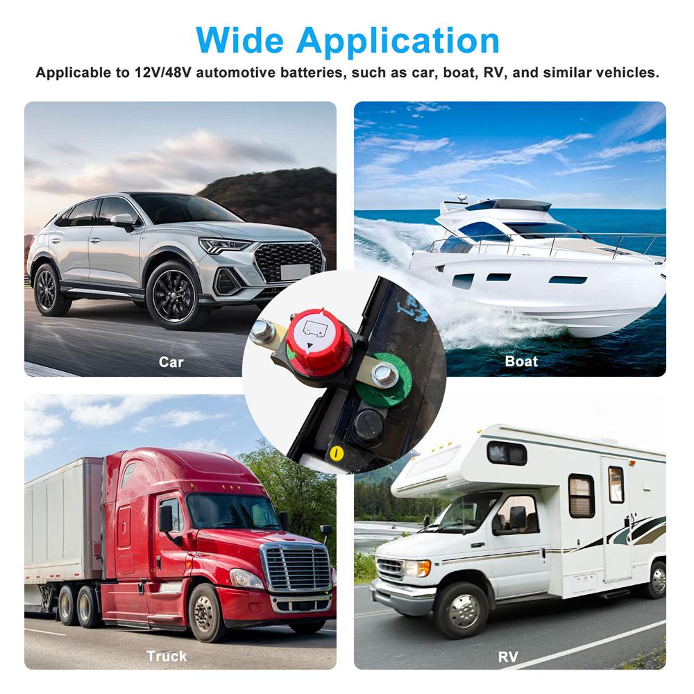 12-48V Heavy Duty Side Post Battery Disconnect Switch On/Off For Car Boat Truck